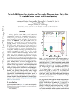 Early-Bird Diffusion: Investigating and Leveraging Timestep-Aware Early-Bird Tickets in Diffusion Models for Efficient Training