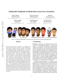LightHeadEd: Relightable & Editable Head Avatars from a Smartphone