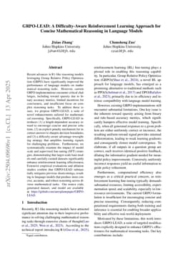 GRPO-LEAD: A Difficulty-Aware Reinforcement Learning Approach for Concise Mathematical Reasoning in Language Models
