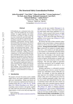 The Structural Safety Generalization Problem
