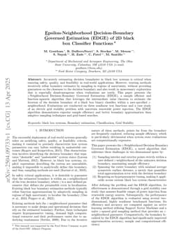 Epsilon-Neighborhood Decision-Boundary Governed Estimation (EDGE) of 2D Black Box Classifier Functions