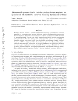 Dynamical symmetries in the fluctuation-driven regime: an application of Noether's theorem to noisy dynamical systems