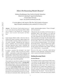 (How) Do reasoning models reason?