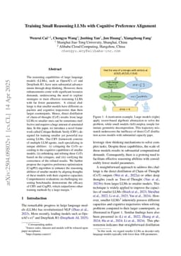 Training Small Reasoning LLMs with Cognitive Preference Alignment