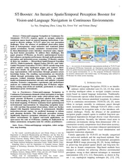 ST-Booster: An Iterative SpatioTemporal Perception Booster for Vision-and-Language Navigation in Continuous Environments