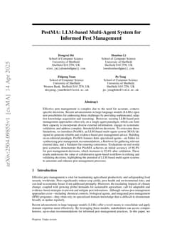 PestMA: LLM-based Multi-Agent System for Informed Pest Management
