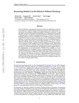 Reasoning Models Can Be Effective Without Thinking