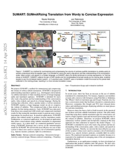 SUMART: SUMmARizing Translation from Wordy to Concise Expression