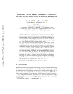 Revisiting the attacker's knowledge in inference attacks against Searchable Symmetric Encryption