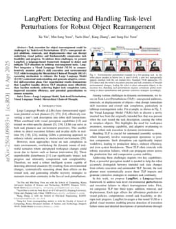 LangPert: Detecting and Handling Task-level Perturbations for Robust Object Rearrangement