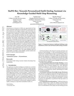 StePO-Rec: Towards Personalized Outfit Styling Assistant via Knowledge-Guided Multi-Step Reasoning