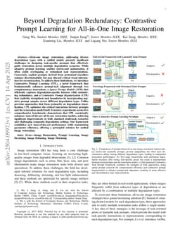 Beyond Degradation Redundancy: Contrastive Prompt Learning for All-in-One Image Restoration
