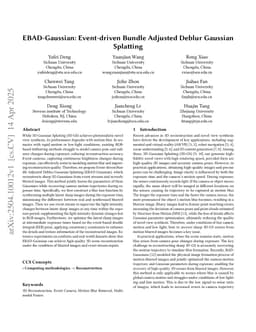 EBAD-Gaussian: Event-driven Bundle Adjusted Deblur Gaussian Splatting