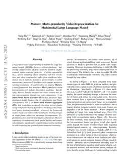 Mavors: Multi-granularity Video Representation for Multimodal Large Language Model