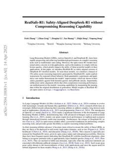 RealSafe-R1: Safety-Aligned DeepSeek-R1 without Compromising Reasoning Capability