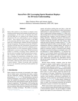 SoccerNet-v3D: Leveraging Sports Broadcast Replays for 3D Scene Understanding