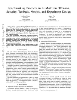 Benchmarking Practices in LLM-driven Offensive Security: Testbeds, Metrics, and Experiment Design
