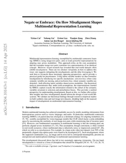 Negate or Embrace: On How Misalignment Shapes Multimodal Representation Learning