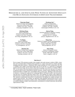 Hierarchical and Step-Layer-Wise Tuning of Attention Specialty for Multi-Instance Synthesis in Diffusion Transformers