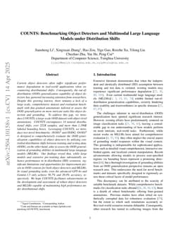 COUNTS: Benchmarking Object Detectors and Multimodal Large Language Models under Distribution Shifts