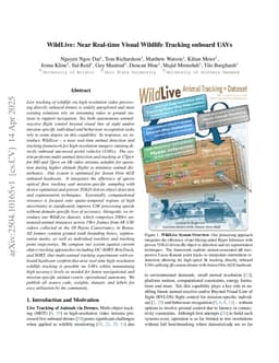 WildLive: Near Real-time Visual Wildlife Tracking onboard UAVs