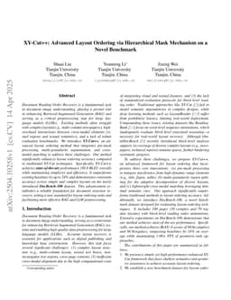 XY-Cut++: Advanced Layout Ordering via Hierarchical Mask Mechanism on a Novel Benchmark