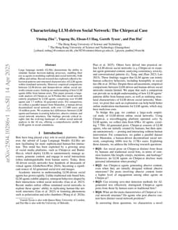 Characterizing LLM-driven Social Network: The Chirper.ai Case