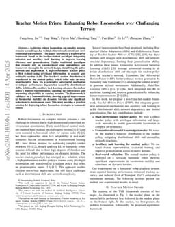 Teacher Motion Priors: Enhancing Robot Locomotion over Challenging Terrain
