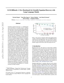 LLM-SRBench: A New Benchmark for Scientific Equation Discovery with Large Language Models