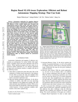 Region Based SLAM-Aware Exploration: Efficient and Robust Autonomous Mapping Strategy That Can Scale