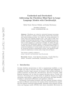 Unchecked and Overlooked: Addressing the Checkbox Blind Spot in Large Language Models with CheckboxQA