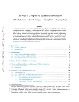 The Price of Competitive Information Disclosure