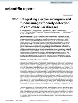 Integrating electrocardiogram and fundus images for early detection of cardiovascular diseases
