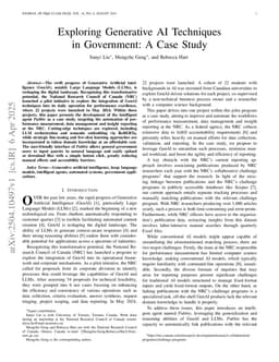 Exploring Generative AI Techniques in Government: A Case Study