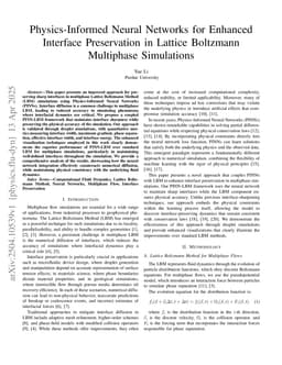 Physics-Informed Neural Networks for Enhanced Interface Preservation in Lattice Boltzmann Multiphase Simulations