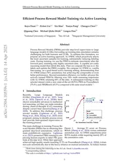 Efficient Process Reward Model Training via Active Learning