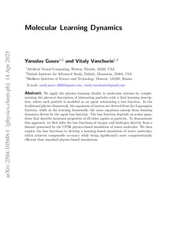 Molecular Learning Dynamics