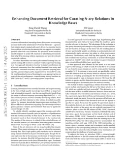 Enhancing Document Retrieval for Curating N-ary Relations in Knowledge Bases