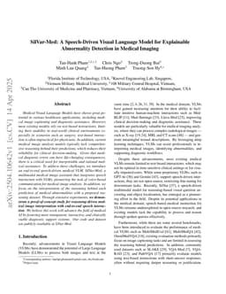 SilVar-Med: A Speech-Driven Visual Language Model for Explainable Abnormality Detection in Medical Imaging