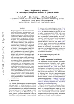 Will AI shape the way we speak? The emerging sociolinguistic influence of synthetic voices