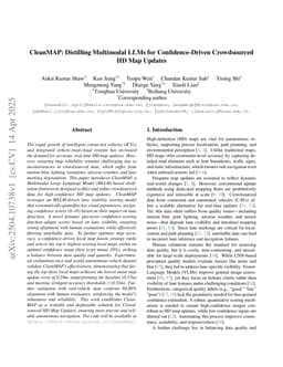 CleanMAP: Distilling Multimodal LLMs for Confidence-Driven Crowdsourced HD Map Updates