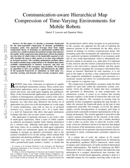Communication-aware Hierarchical Map Compression of Time-Varying Environments for Mobile Robots