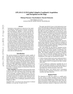 ATLASv2: LLM-Guided Adaptive Landmark Acquisition and Navigation on the Edge