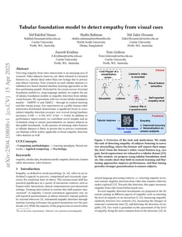 Tabular foundation model to detect empathy from visual cues