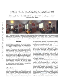 GaSLight: Gaussian Splats for Spatially-Varying Lighting in HDR
