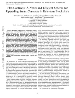FlexiContracts: A Novel and Efficient Scheme for Upgrading Smart Contracts in Ethereum Blockchain
