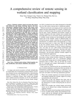 A comprehensive review of remote sensing in wetland classification and mapping