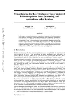 Understanding the theoretical properties of projected Bellman equation, linear Q-learning, and approximate value iteration