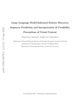 Large Language Model-Informed Feature Discovery Improves Prediction and Interpretation of Credibility Perceptions of Visual Content