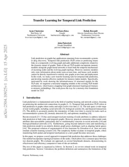 Transfer Learning for Temporal Link Prediction